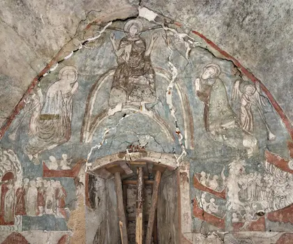 Poslední soud (freska v kapli)